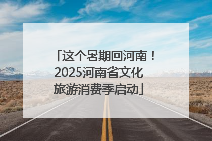 这个暑期回河南！2025河南省文化旅游消费季启动