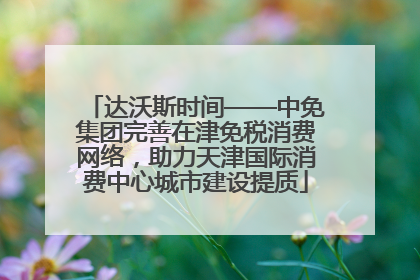 达沃斯时间——中免集团完善在津免税消费网络，助力天津国际消费中心城市建设提质