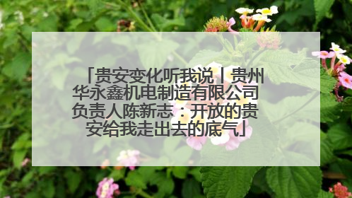 贵安变化听我说丨贵州华永鑫机电制造有限公司负责人陈新志：开放的贵安给我走出去的底气