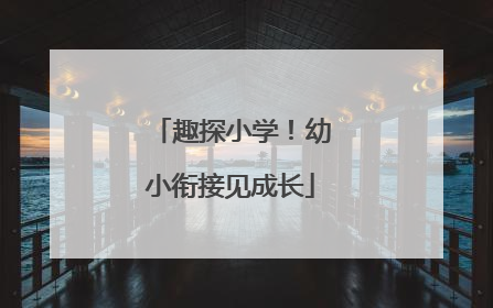 趣探小学！幼小衔接见成长