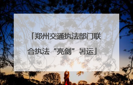 郑州交通执法部门联合执法“亮剑”暑运