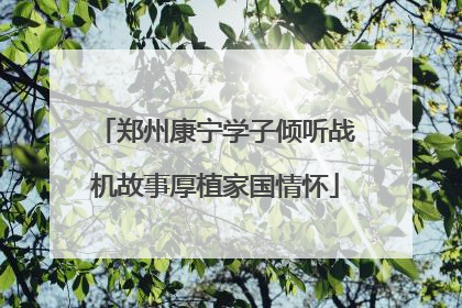 郑州康宁学子倾听战机故事厚植家国情怀