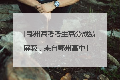 鄂州高考考生高分成绩屏蔽，来自鄂州高中
