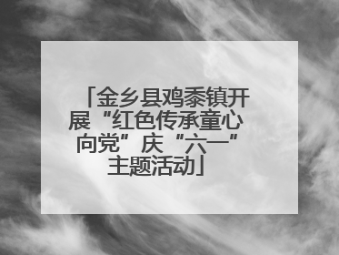金乡县鸡黍镇开展“红色传承童心向党”庆“六一”主题活动