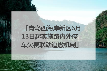 青岛西海岸新区6月13日起实施路内外停车欠费联动追缴机制