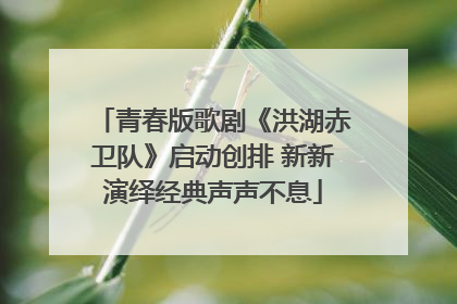 青春版歌剧《洪湖赤卫队》启动创排 新新演绎经典声声不息