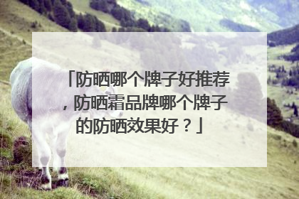 防晒哪个牌子好推荐，防晒霜品牌哪个牌子的防晒效果好？