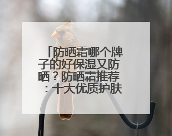 防晒霜哪个牌子的好保湿又防晒？防晒霜推荐：十大优质护肤品牌
