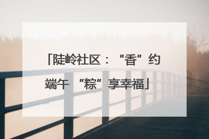 陡岭社区：“香”约端午 “粽”享幸福