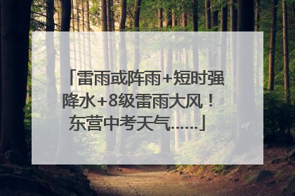 雷雨或阵雨+短时强降水+8级雷雨大风！东营中考天气……