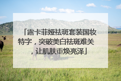 露卡菲娅祛斑套装国妆特字，突破美白祛斑难关，让肌肤重焕亮泽