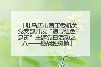 驻马店市直工委机关党支部开展“追寻红色足迹”主题党日活动之八——鏖战独树镇