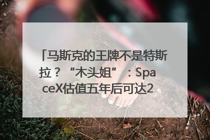 马斯克的王牌不是特斯拉？“木头姐”：SpaceX估值五年后可达2.5万亿美元！