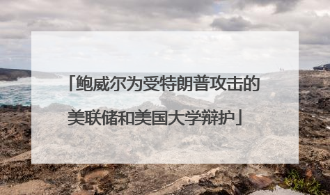 鲍威尔为受特朗普攻击的美联储和美国大学辩护