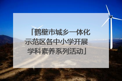鹤壁市城乡一体化示范区各中小学开展学科素养系列活动