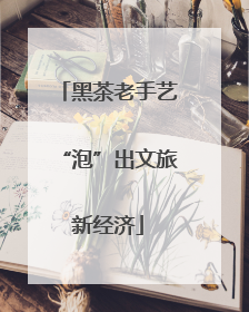 黑茶老手艺“泡”出文旅新经济