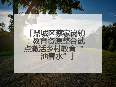 鼎城区蔡家岗镇：教育资源整合试点激活乡村教育“一池春水”