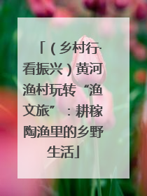 （乡村行·看振兴）黄河渔村玩转“渔文旅”：耕稼陶渔里的乡野生活