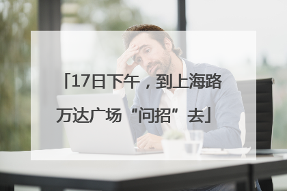 17日下午，到上海路万达广场“问招”去