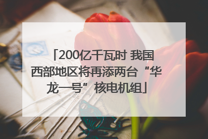 200亿千瓦时 我国西部地区将再添两台“华龙一号”核电机组
