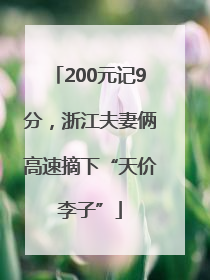 200元记9分，浙江夫妻俩高速摘下“天价李子”