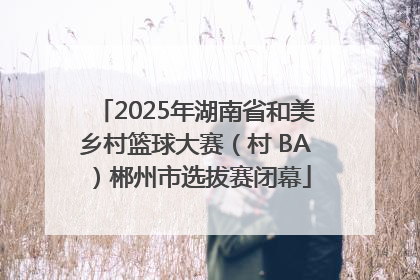 2025年湖南省和美乡村篮球大赛（村 BA）郴州市选拔赛闭幕