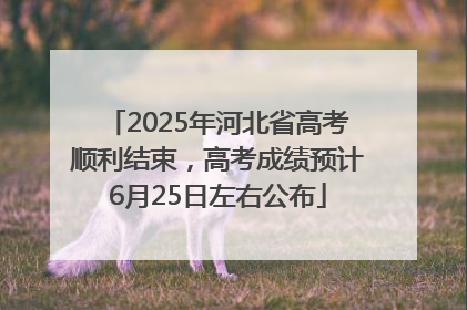 2025年河北省高考顺利结束，高考成绩预计6月25日左右公布