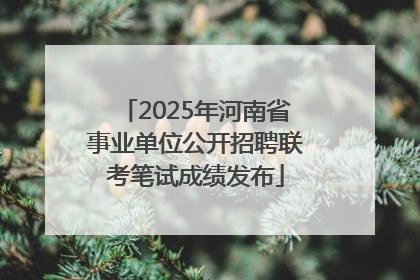 2025年河南省事业单位公开招聘联考笔试成绩发布