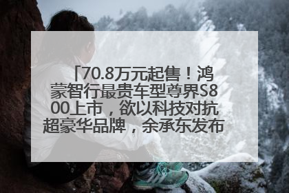 70.8万元起售！鸿蒙智行最贵车型尊界S800上市，欲以科技对抗超豪华品牌，余承东发布会未提及迈巴赫